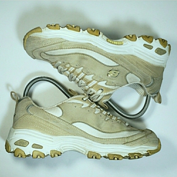 Skechers D'Lites Leather Running Shoes Sneakers - Picture 3 of 7
